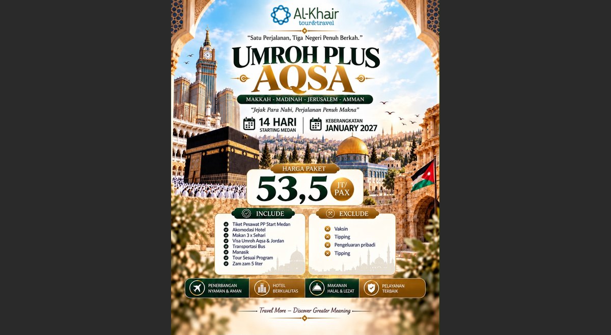 Umroh Plus Aqsa — Januari 2027