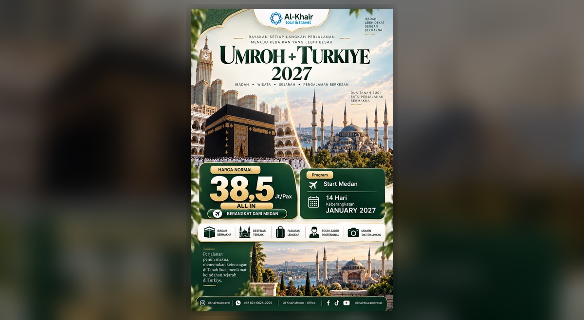 Umroh Plus Turkiye — Januari 2027