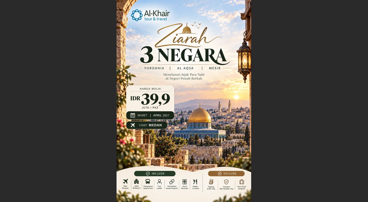 Ziarah 3 Negara: Jordania, Al Aqsa & Mesir